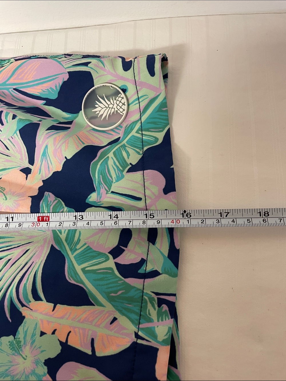 Chubbies The Night Faunas stretch swim trunks tropical leaf print men’s large - Picture 14 of 15
